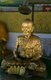 Thailand: Statue of old abbot, Wat Phra Singh, Chiang Mai, Northern Thailand