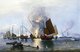 China: The British warship Nemesis destroying Chinese war junks during the Second Battle of Chuenpee, 7 January 1841, during the First Opium War (1839-1943). Edward Duncan (1803-1882), 1843